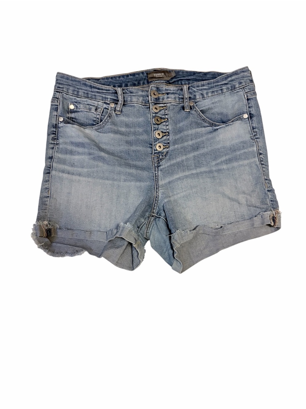 Torrid classic button fly denin shorts size 12